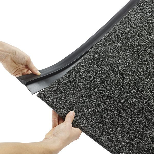 Notrax Bevelled Nosing 11 mm, bandes de chant, accessoires pour tapis d'entrée 325, noir, 4 cm, vendu au mètre, 325E0000BL