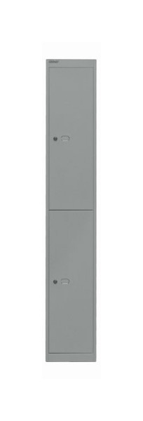 Bureau armoire Bisley, 1 compartiment, 2 compartiments, argent, CLK182355