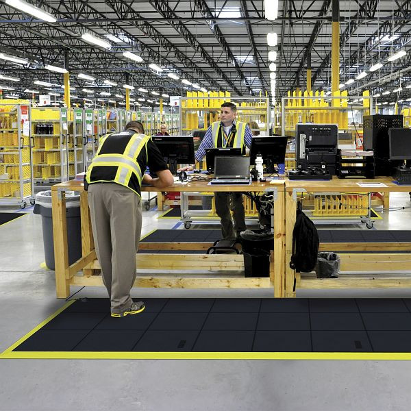 Notrax Cushion Ease Solid ESD Tapis de protection ESD pour décharges électrostatiques (ESD) et accessoires 558, noir, UE : 1 m², 558S0000BL