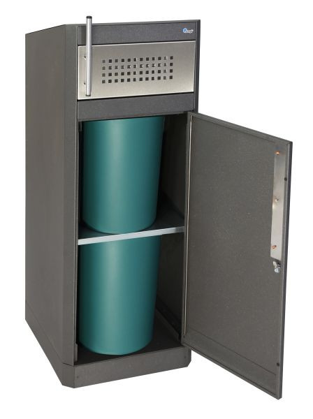 insert hygiénique en acier inoxydable Blunt Binox-Hybrid-Bio-80 avec filtre à charbon actif, 2x 18 litres, 582-080-30