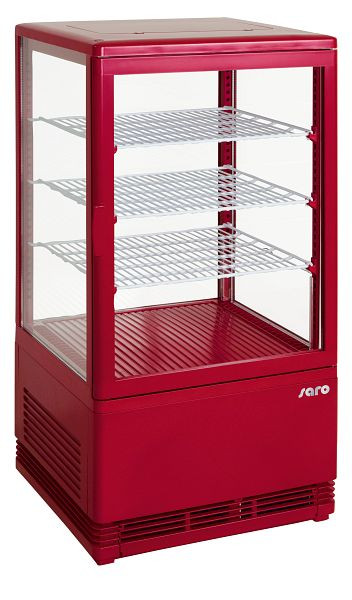 Saro mini vitrine réfrigérée à circulation d'air modèle SC 70 rouge, 330-10031