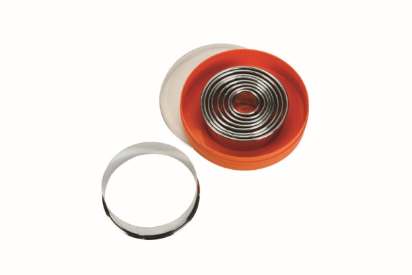 Set d'emporte-pièces ronds Schneider, lisse, 9 pièces, acier inoxydable, épaisseur du matériau : 0,4, 0,5 mm, 199500