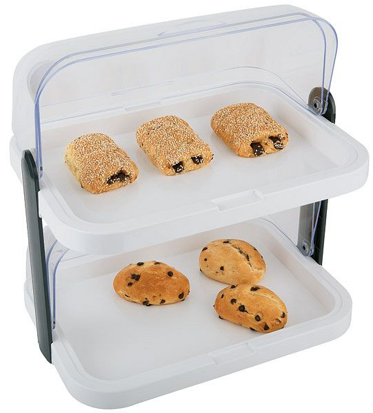 Vitrine buffet APS -DOUBLE DECKER-, 44 x 32 cm, hauteur: 44 cm, blanc, 09200