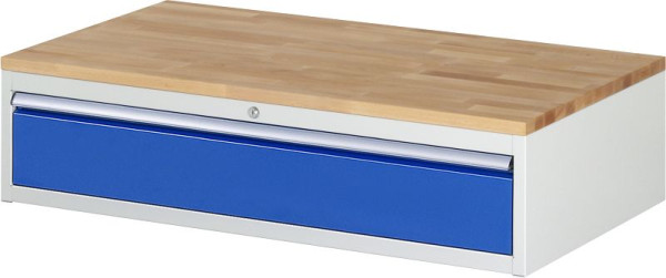 Armoire à tiroirs RAU série 7000, L1145 x P650 x H285 mm, 1 x tiroir taille XXL 1xH180 mm, plan de travail en hêtre massif, épaisseur 25 mm, 03-XXL1.0A-B.11