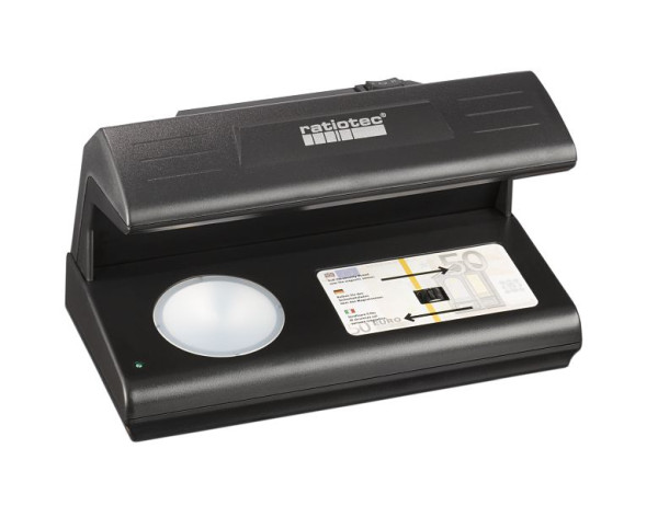 Ratiotec Soldi 185 UV-LED avec lumière UV et blanche, pour vérifier les billets et les documents, 948044