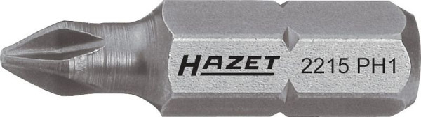 Embout Hazet, hexagonal solide 6,3 (1/4 pouce), profil Phillips PH, PH1, 2215-PH1