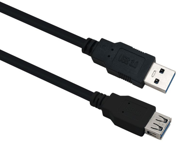 Câble d'extension Helos, USB 3.0 A mâle/A femelle, 0,5 m, noir, 288349