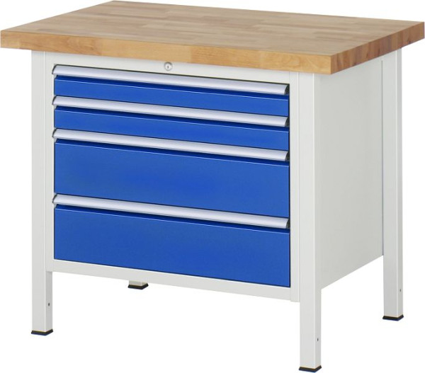 Etabli RAU série 8000 - modèle 8261, L1000 x P700 x H840-1040 mm, base système L860 x P650 x H800-1000 mm, 03-8261A2-107B4H.11