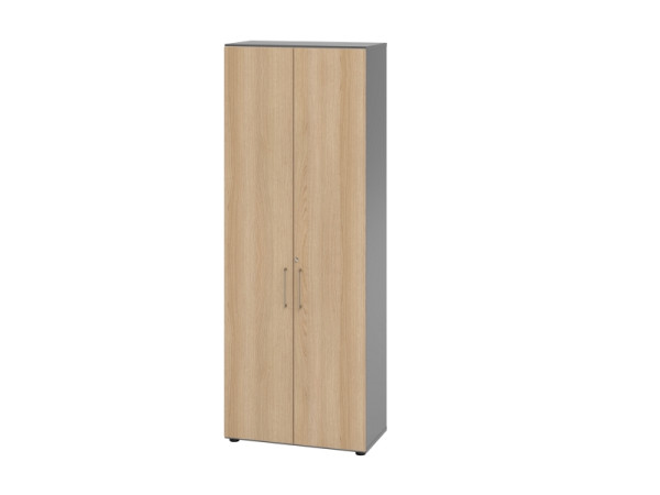 Hammerbacher armoire combinée 6OH 968T6 graphite/chêne, V968T6/G/E/BS