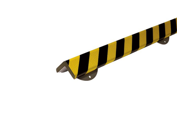 Kit de protection murale Knuffi, type H+, réfléchissant jaune/noir 1, avec 4 vis, WPHR-18717