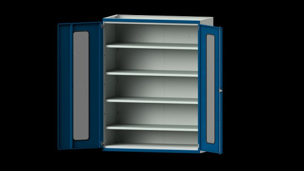 Etablis ANKE, armoire pour charges lourdes, modèle 301, 1485 x 690 x 1950 mm, zone de visualisation en plexiglas, RAL 7035/5010, 621.038