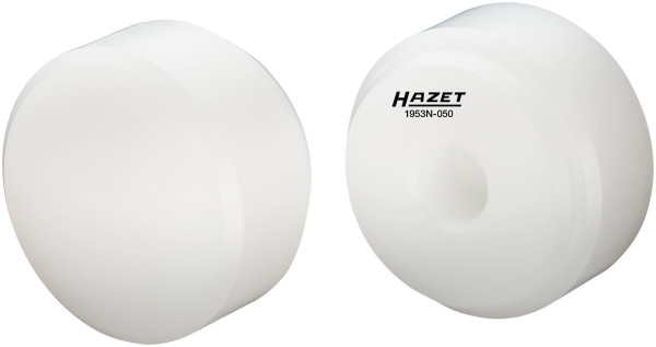 Tête de rechange Hazet, 50 mm, têtes de rechange (paire) pour maillet à face souple en plastique HAZET 1953 N-50 polyuréthane, 1953N-050