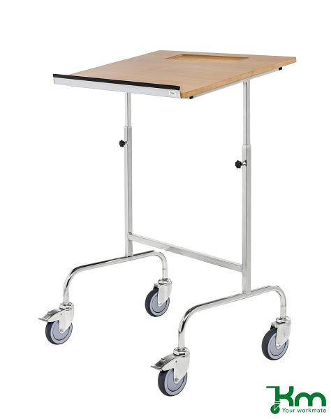 Bureau à roulettes Kongamek, réglable en hauteur, KM155