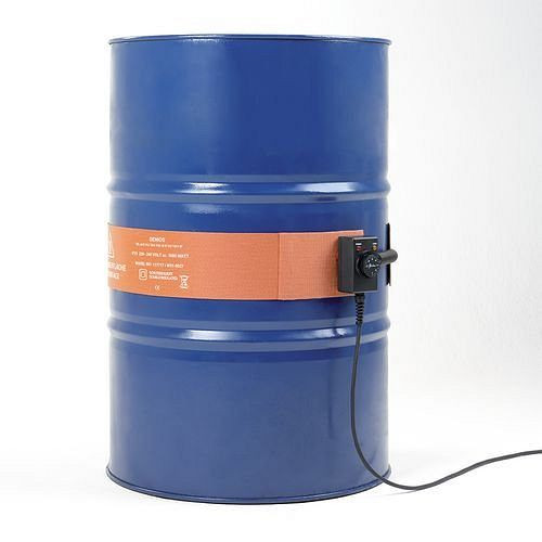 Ceinture chauffante souple DENIOS pour fûts de 200 litres, avec thermostat aveugle, 117-717