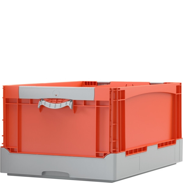 Boîte pliante BITOEQ 64321L orange, poignée de levage, 400x320x600mm, 31455