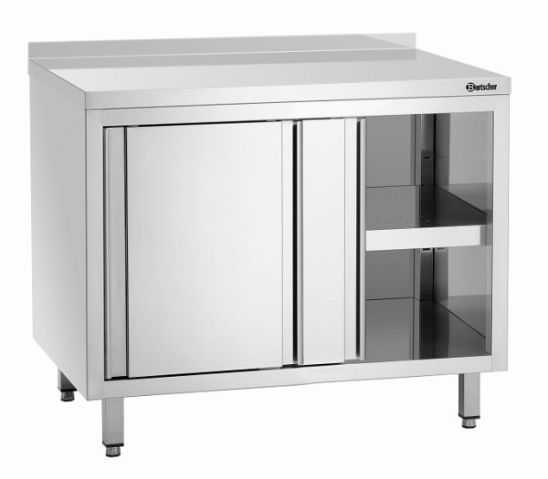 Armoire de travail Bartscher, B1000, dosseret, portes coulissantes, étagère intermédiaire, 338107