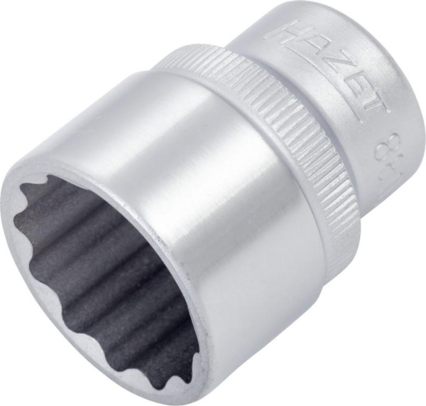 Embout pour clé à douille Hazet, double six pans, carré creux 10 mm (3/8 pouce), 19 mm, moleté, 880Z-19