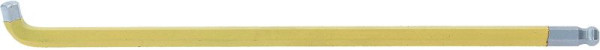 KS Tools Clé Allen à tête sphérique, XL, 1/4", coudée à 108°, 151.4437
