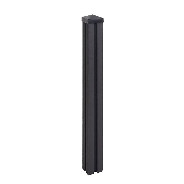 Poteau Mendler WPC Clôture Sarthe WPC, poteau pilier, système enfichable, 98cm, anthracite, 76254