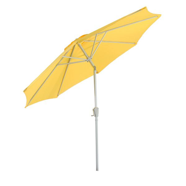Parasol Mendler N18, parasol de jardin, Ø 2,7m inclinable polyester/aluminium 5kg, jaune, 76714