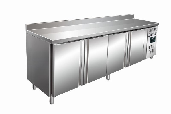 Table réfrigérée Saro avec 4 portes et dosseret modèle SNACK 4200 TN, 323-1830