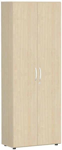 armoire à double porte geramöbel avec pieds, amortisseur de porte inclus, verrouillable, 800x420x2160, érable/érable, S-386100-AA