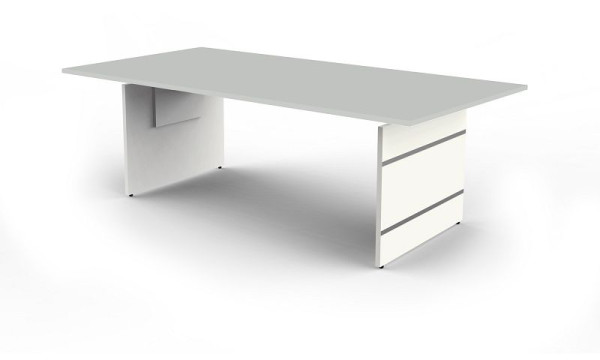 Kerkmann bureau d'appoint réglable en hauteur extra large, forme 4, L 2000 x P 1000 x H 680-760 mm, gris clair, 11466711