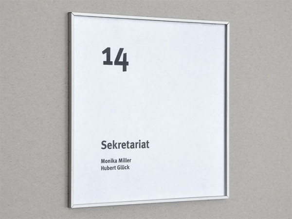 Plaque de porte Luno neutre 160 x 160 mm, 201030