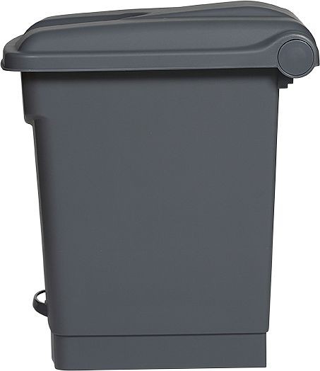 Poubelle à pédale Orgavente monochrome de PP, anthracite, HxLxP 435x410x398 mm, 30 litres, SO-1230-GRY