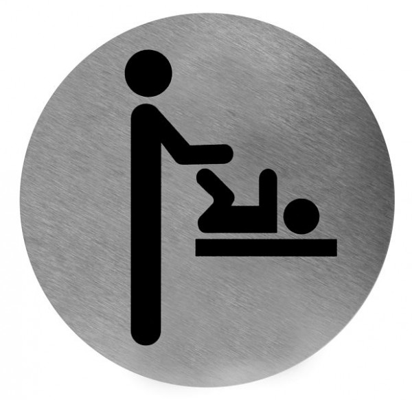 Table à langer avec pictogramme All Care Mediclinics en acier inoxydable, 14287
