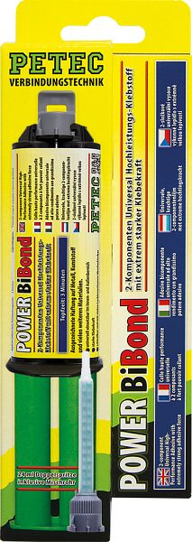 Petec Power Bibond, pot de vie 3 minutes, 24ml, carte Sb, VE: 10 pièces, 98625
