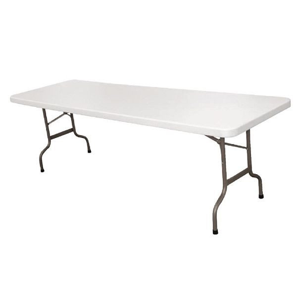 Table pliante rectangulaire Bolero blanc 244cm, CF375
