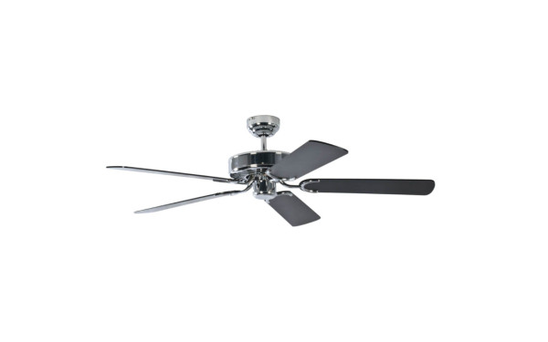 Ventilateur de plafond Pepeo Potkuri acier / noir 132 cm avec chaînette, 13322010132