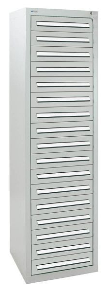 armoire à tiroirs émoussés série T-100/35-5, RAL 7035/7035, 17 tiroirs (17 x100 mm), 8155107