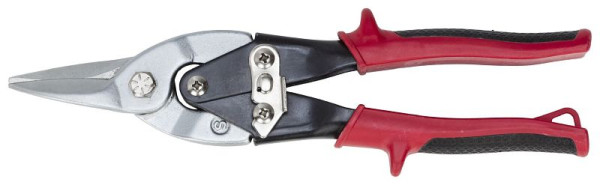 Ciseaux idéaux rouges GEDORE, longueur 250 mm droits avec transmission à levier, 3301742