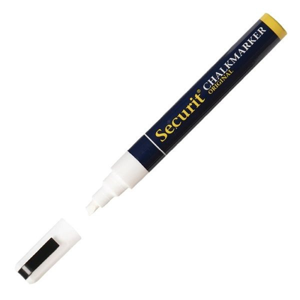 Stylo craie Securit 6mm blanc, P520