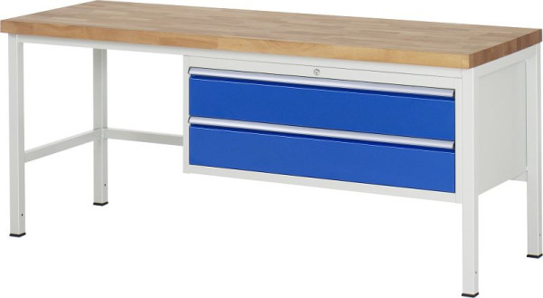 Etabli RAU série 8000 - modèle 8325, L2000 x P700 x H840-1040 mm, base système L1995 x P650 x H800-1000 mm, 03-8325A1-207B4H.11