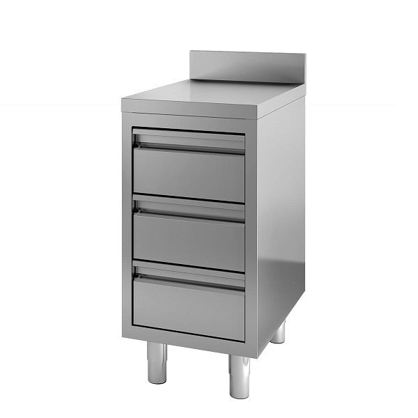 Armoire à tiroirs Vaiotec TOPLINE 600 / 3 tiroirs et dosseret L : 400 mm, 10501