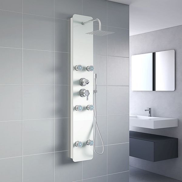 Panneau de douche HOME DELUXE DIVE - blanc, 1122