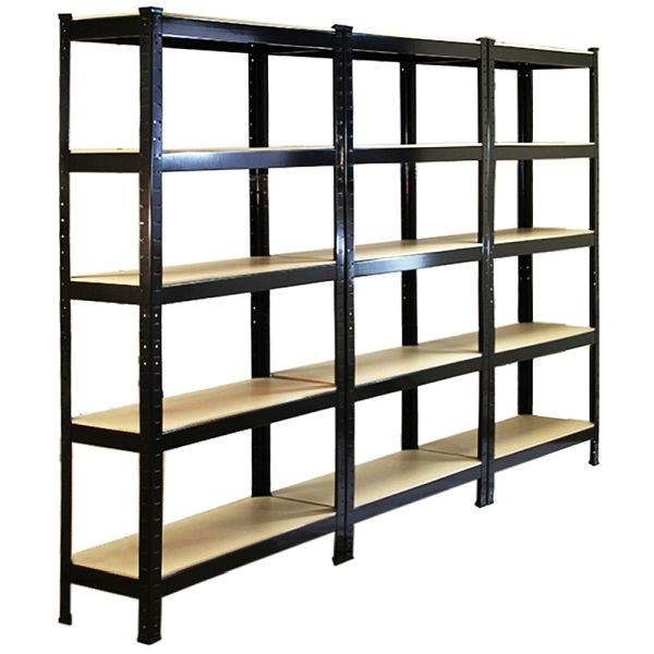 Monster Racking T-Rax 75 cm étagère de rangement noir, lot de 3, 10384(3)