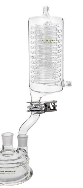 Refroidisseur à reflux Rettberg, hauteur 320 mm, GL 18, surface de refroidissement 2000 cm², version courte, 107001501