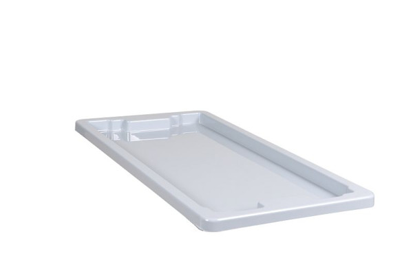 Couvercle Plastipol-Scheu K 400/80 D GRIS, PS 800 mm x 400 mm, 13480D16