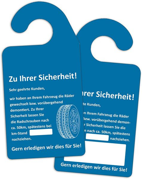 Eichner Customer Service Mirror Tag, UE : 100 pièces, 9220-00090