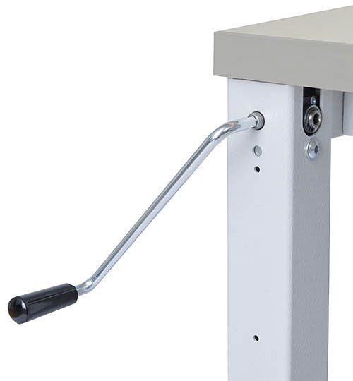 Bedrunka+Hirth table Workergo 4 pieds avec réglage par manivelle 1500 x 750 x 900 - 1015 mm, E4150KU90G
