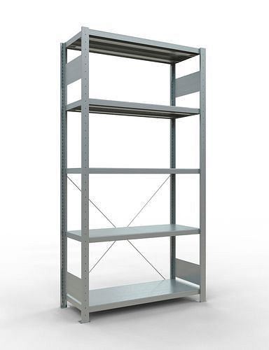 Rayonnage à étagères Schulte, champ de base, 5 niveaux de rangement, traverse, charge du compartiment 250 kg, 1060 x 436 x 2000 mm, 278741