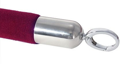 Corde de démarcation Contacto, rouge, 150 cm avec raccords chromés, 1604/155