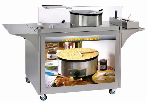 ROLLER GRILL Chariot inox MC-03 Concept crêpes avec dispositif de refroidissement de la pâte, MC-03