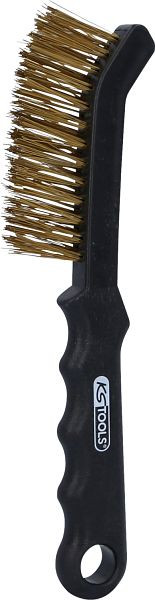 KS Tools brosse métallique pour étrier de frein à 2 rangées, ondulée, 225 mm, 201.2340