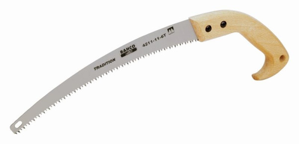 Scie d'élagage Bahco manche en bois bois sec affûtable 4212-14-6T