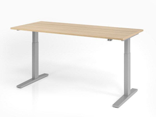 Bureau Hammerbacher XMKA19, 180 x 80 cm, plateau : chêne, épaisseur 25 mm, chant épais en ABS, forme rectangulaire, VXMKA19/E/S